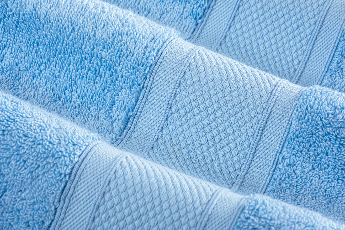 HALLEY Bath Towels 4-Piece Set - 100% Turkish Cotton Ultra Soft, Absorbent Bathroom Towels - Set Includes 1 Bath Towel, 1 Hand Towel, 2 Washcloths - Premium Quality, Machine Washable - Blue