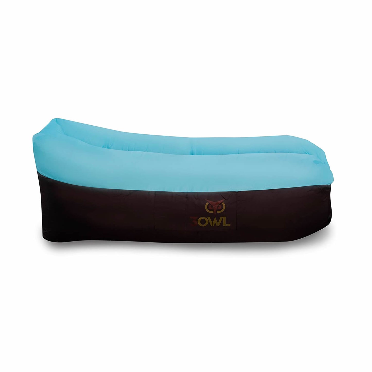 3OWL Dual Color Inflatable Lazy Air Bed - Blue/Black