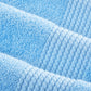 HALLEY Turkish Bath Towels Set – 4 Piece Bathroom Set, Ultra Soft, Machine Washable, Highly Absorbent, 100% Cotton - 650 GSM Luxury Spa Quality, 1 Bath Towels, 1 Hand Towels, 2 Washcloths - Blue