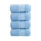 HALLEY Hand Towels 4-Pack - 100% Turkish Cotton Ultra Soft, Absorbent Bathroom Towels - Premium Quality, Machine Washable - Blue