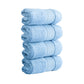 HALLEY Hand Towels 4-Pack - 100% Turkish Cotton Ultra Soft, Absorbent Bathroom Towels - Premium Quality, Machine Washable - Blue