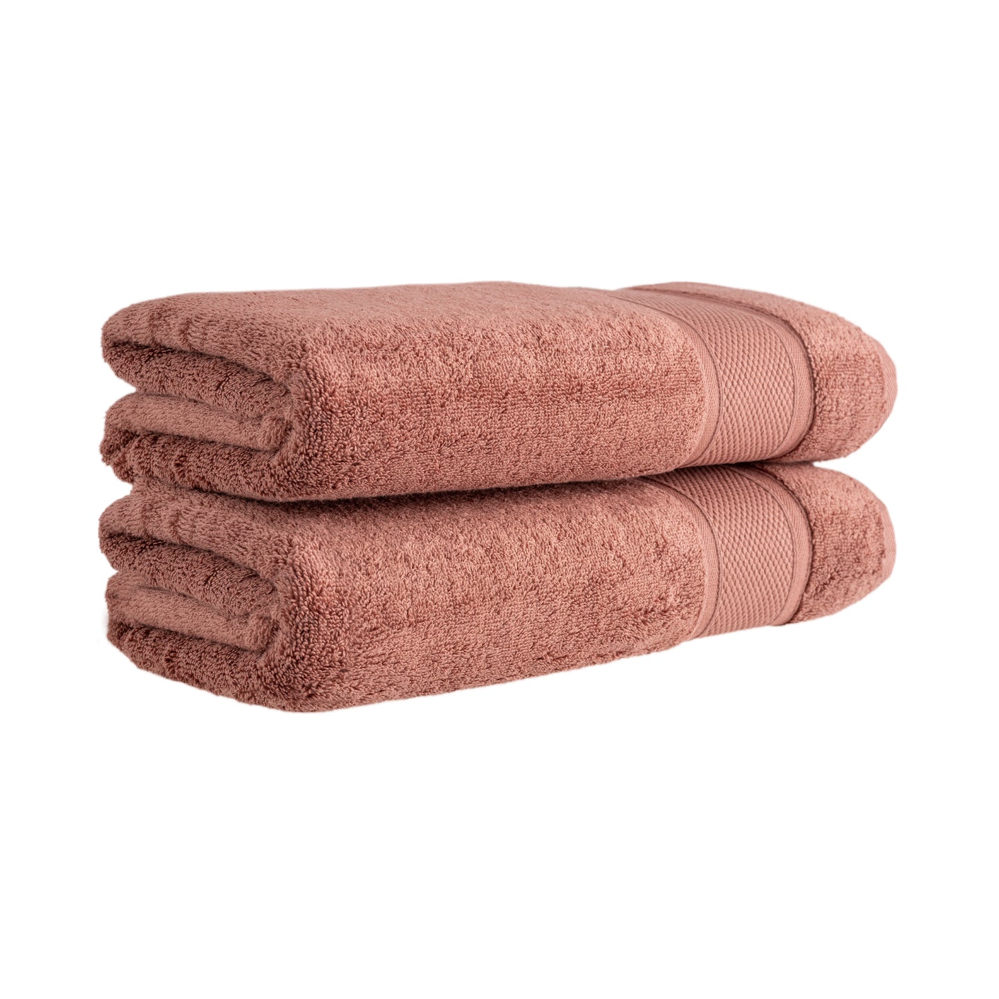 HALLEY Bath Towels 2-Pack - 100% Turkish Cotton Ultra Soft, Absorbent Bathroom Towels - Premium Quality, Machine Washable - Purple Brown