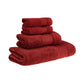 HALLEY Bath Towels 4-Piece Set - 100% Turkish Cotton Ultra Soft, Absorbent Bathroom Towels - Set Includes 1 Bath Towel, 1 Hand Towel, 2 Washcloths - Premium Quality, Machine Washable - Red