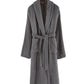 Halley Luxury Bathrobe for Women & Men, Shawl Collar Spa Bath Robes Terry Cotton Ultra Soft Shower Robe with Pockets Grey (L)