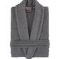 Halley Luxury Bathrobe for Women & Men, Shawl Collar Spa Bath Robes Terry Cotton Ultra Soft Shower Robe with Pockets Grey (L)