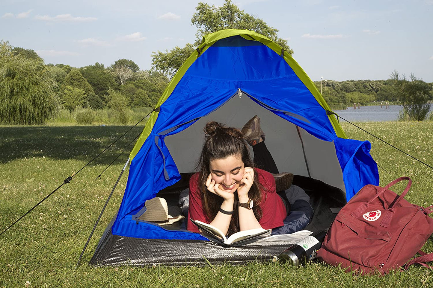 3OWL Everglades 2-Person Tent Perfect for Backpacking, Hiking, Camping, and Outdoors - Blue