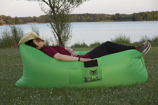 3OWL Inflatable Lazy Air Bed - Green